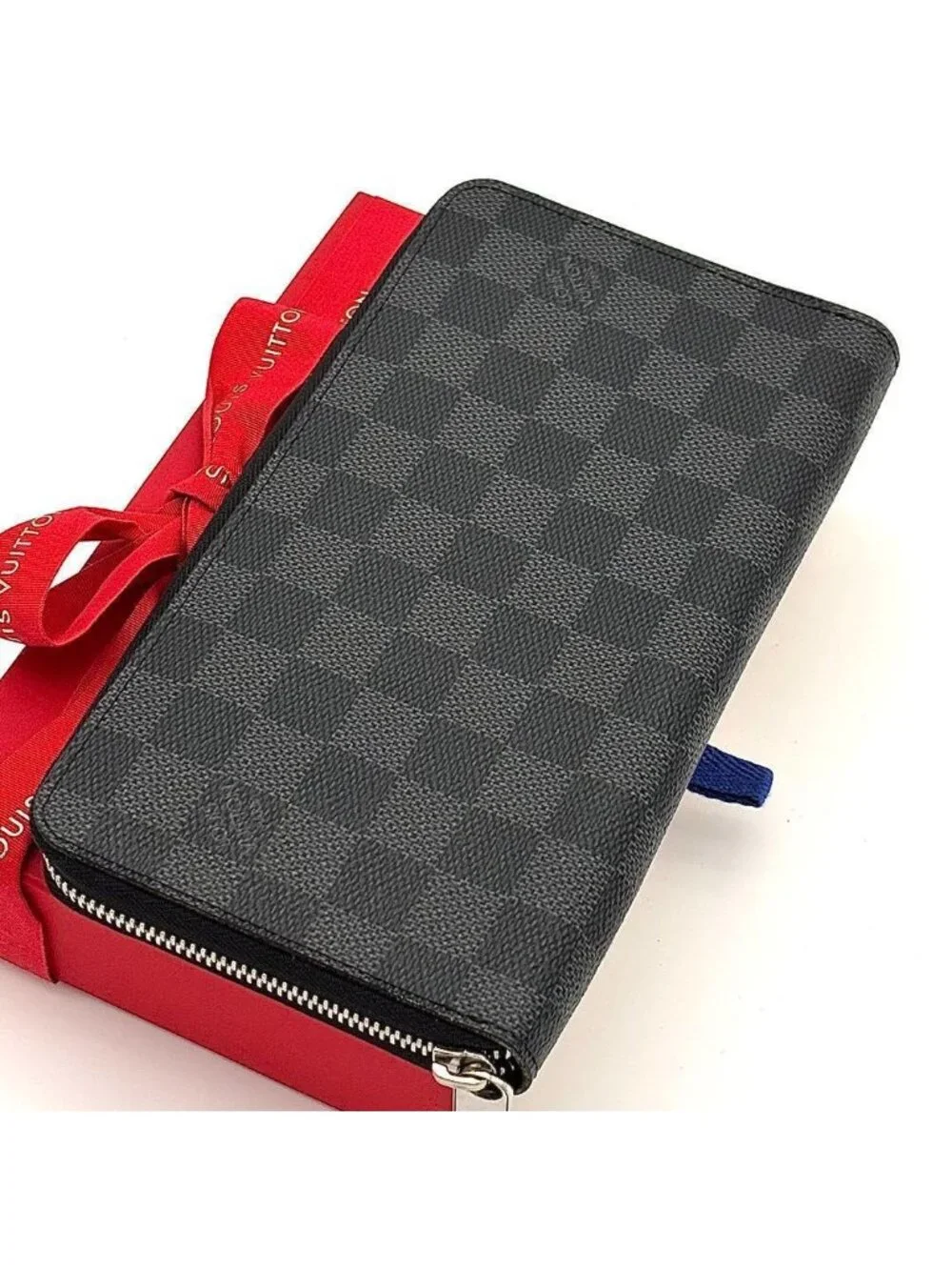Louis Vuitton Wallet Damier Graphite Zippy Organizer Black